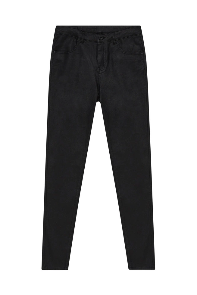 Fitted wax trousers