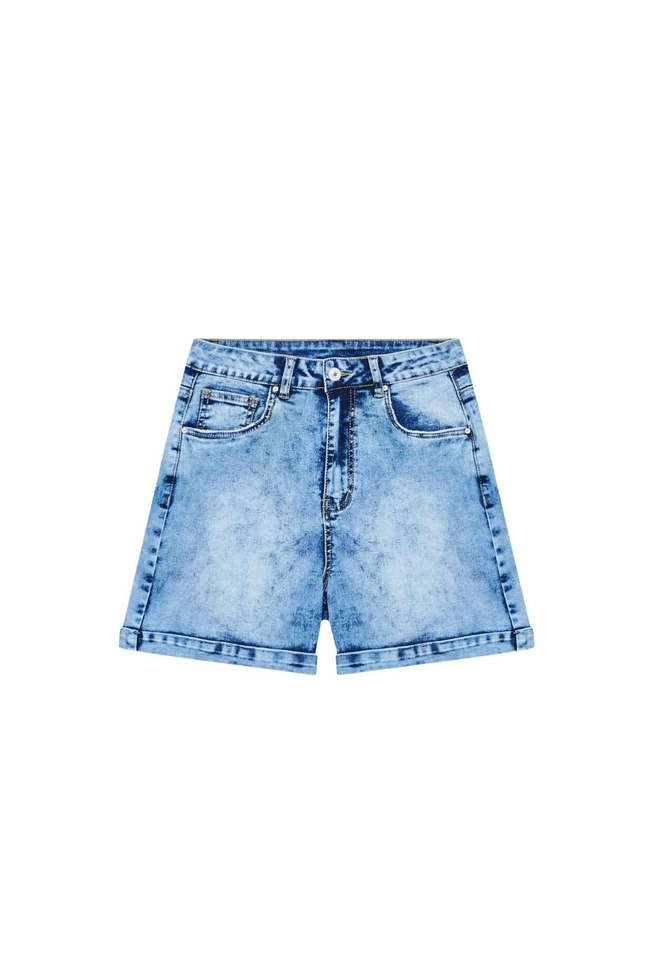 Szorty jeansowe high waist L-SH-3717 L.BLUE