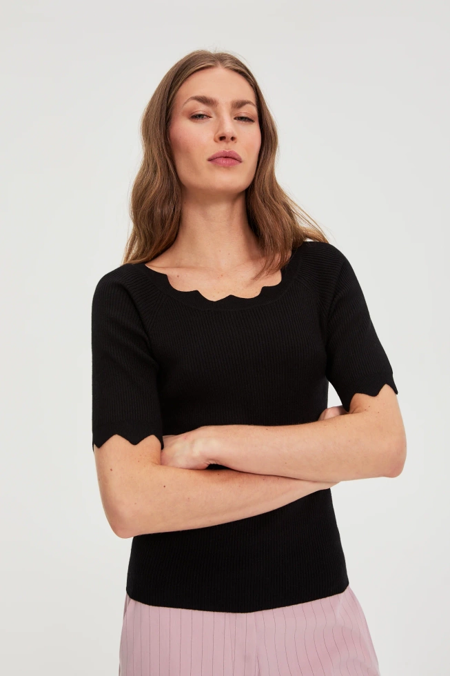 WOMEN'S SWEATER L-SW-4907 BLACK