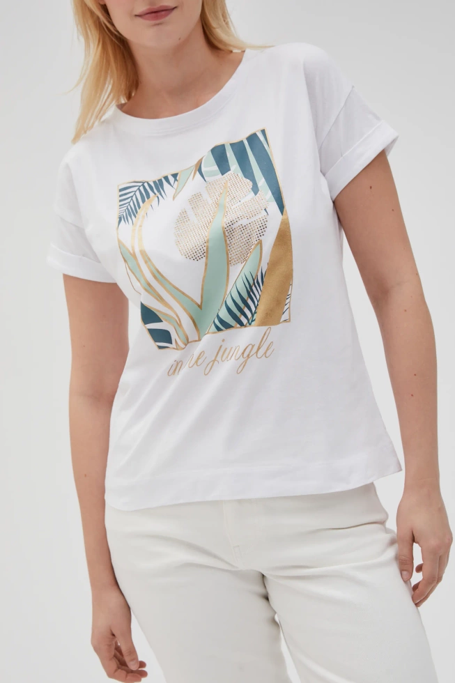 WOMEN'S TSHIRT L-TS-4633 WHITE