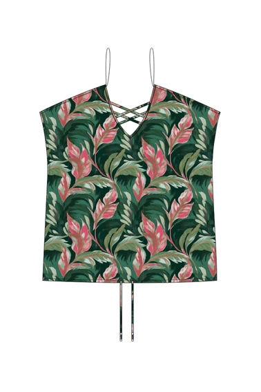 WOMEN'S SHIRT L-KO-4943 D.GREEN