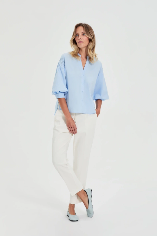 WOMEN'S SHIRT L-KO-4908 L.BLUE