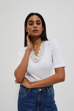 LADIES TSHIRT L-TS-4084 WHITE