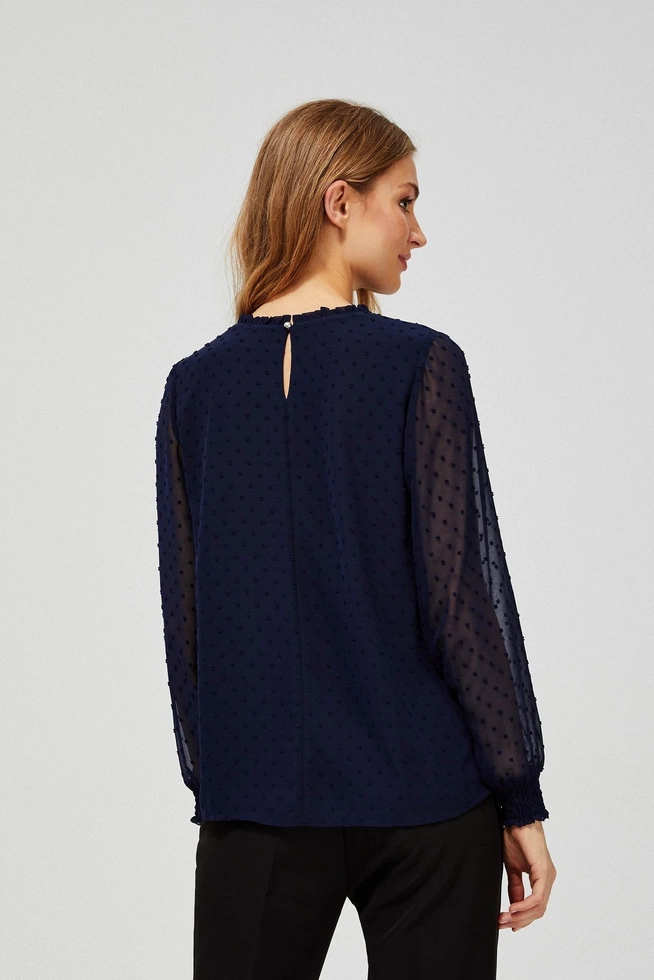 Shirt with transparent sleeves