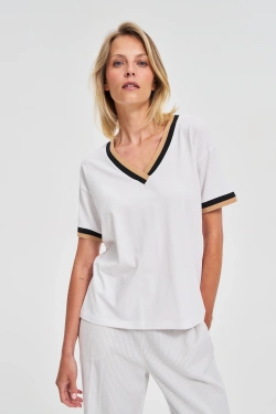 WOMEN'S T-SHIRT L-TS-4747 WHITE-set