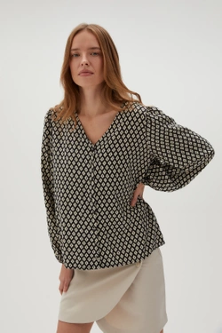 WOMEN'S SHIRT L-KO-4607 BLACK