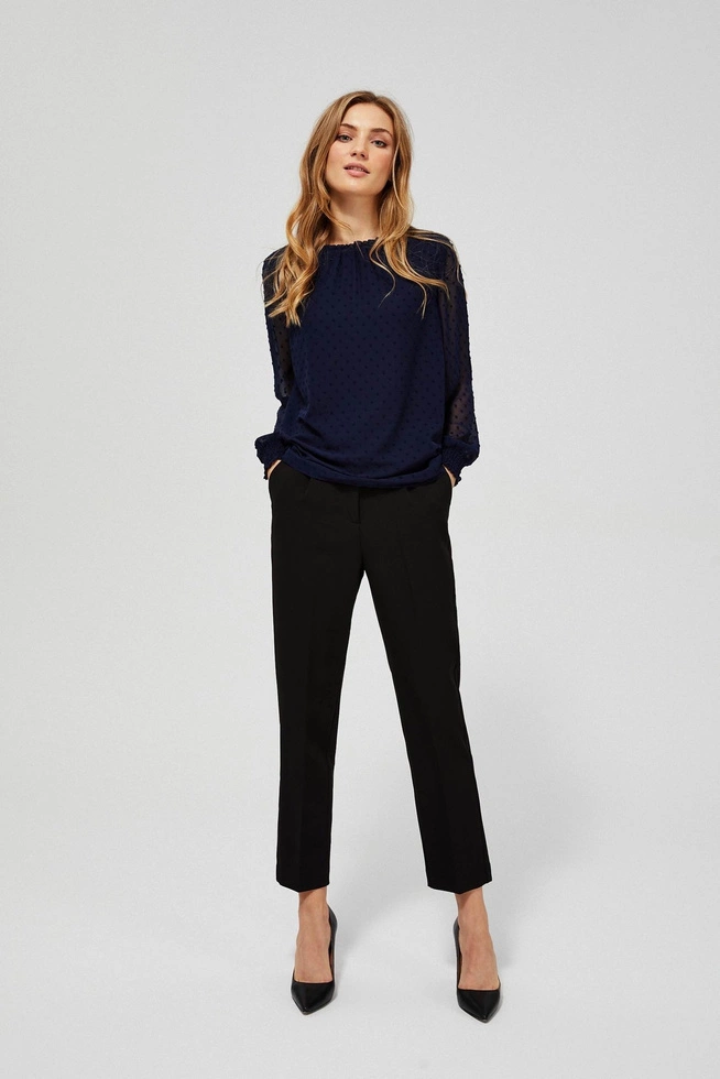 Shirt with transparent sleeves
