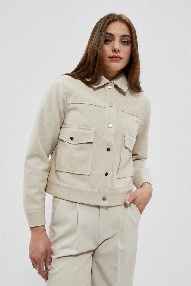 KURTKA DAMSKA L-KU-4009 L.BEIGE
