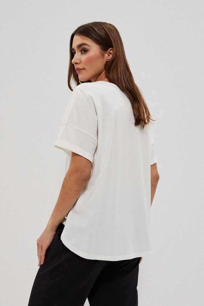 Cotton blouse with a print