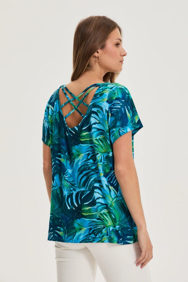 WOMEN'S TSHIRT L-TS-4696 BLUE