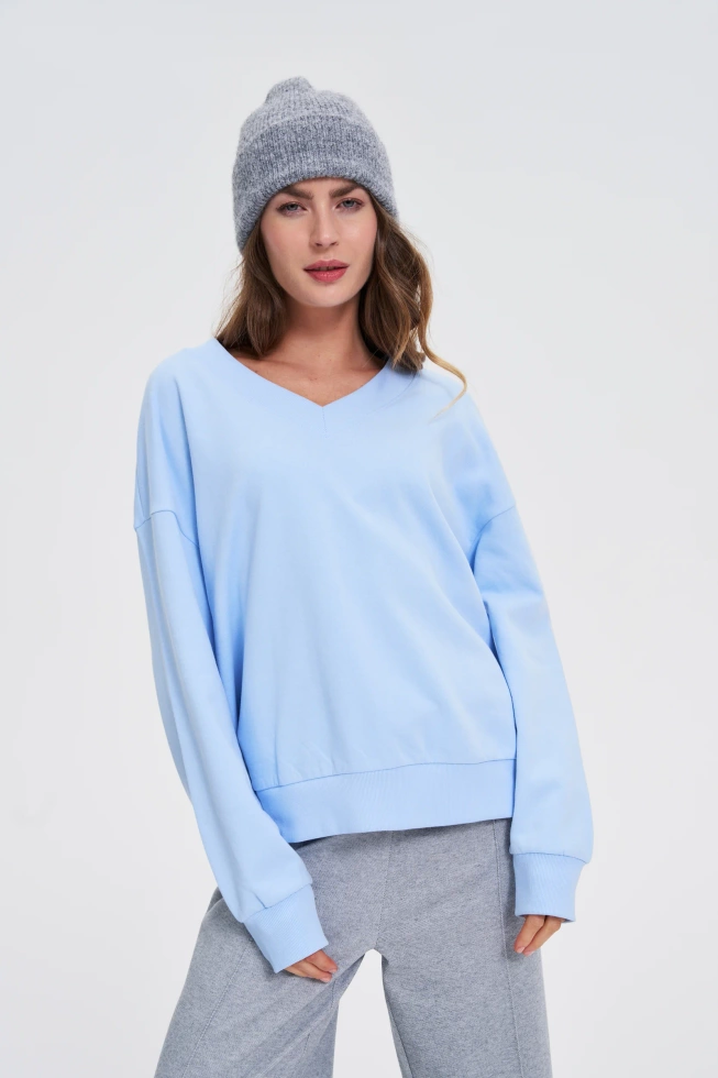 WOMEN'S SWEATSHIRT Z-BL-4807 L.BLUE