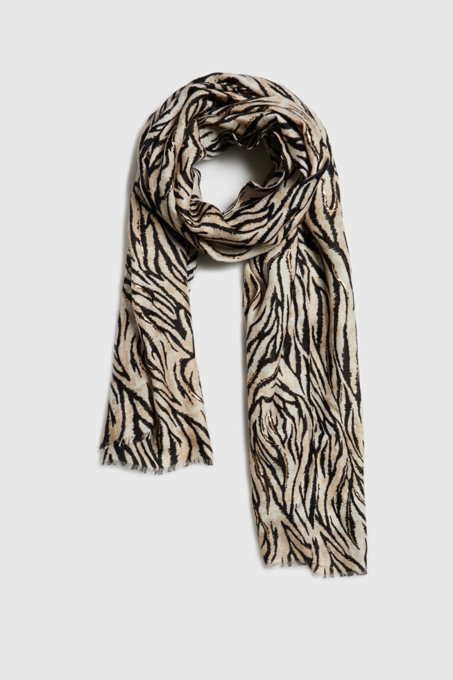 WOMEN'S SCARF L-SZ-4930 BEIGE-set