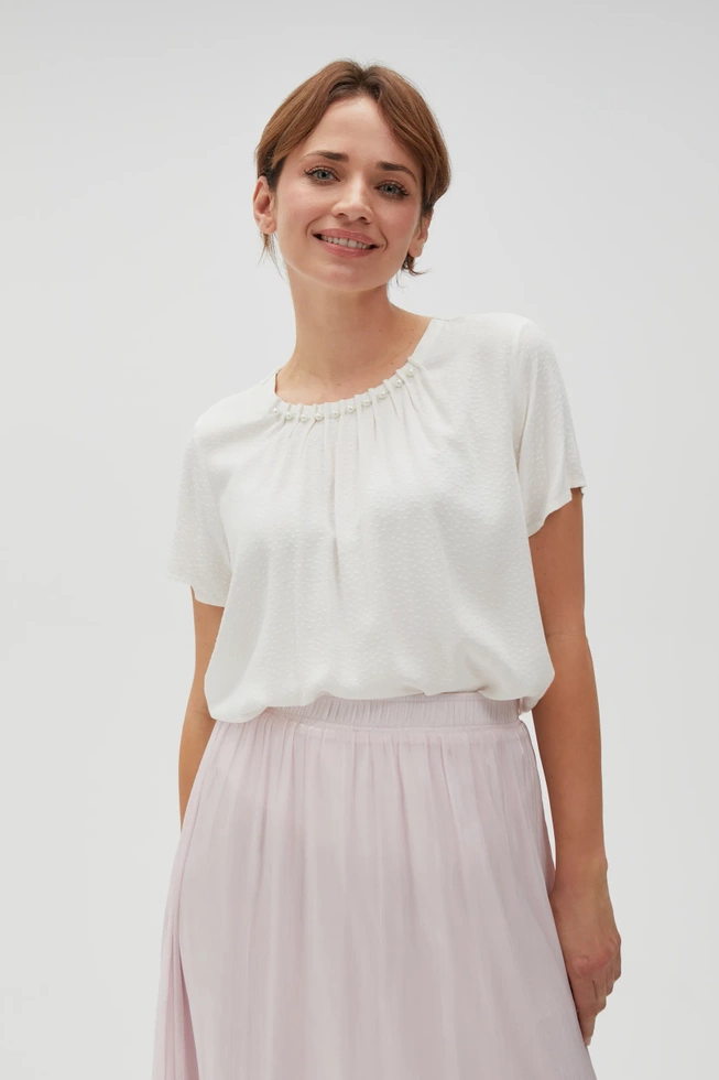 WOMEN'S SHIRT L-KO-4616 OFF WHITE