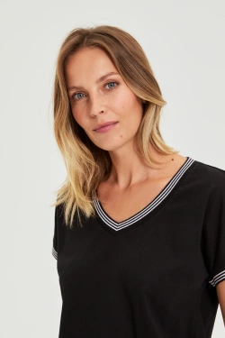 WOMEN'S TSHIRT L-TS-4908 BLACK