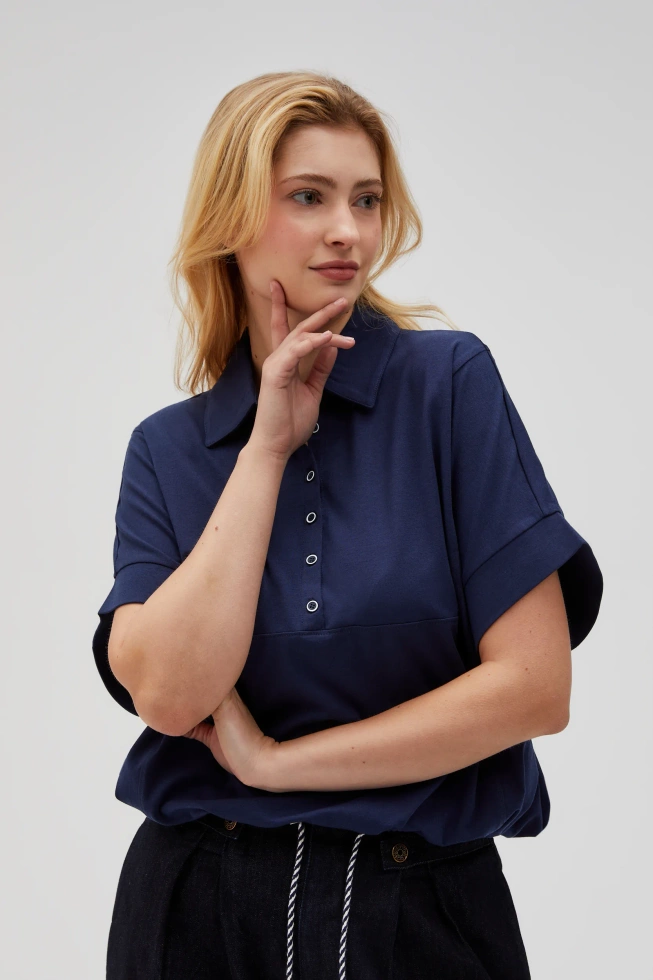 BLUZA DAMSKA L-BL-4613 NAVY-pakiet