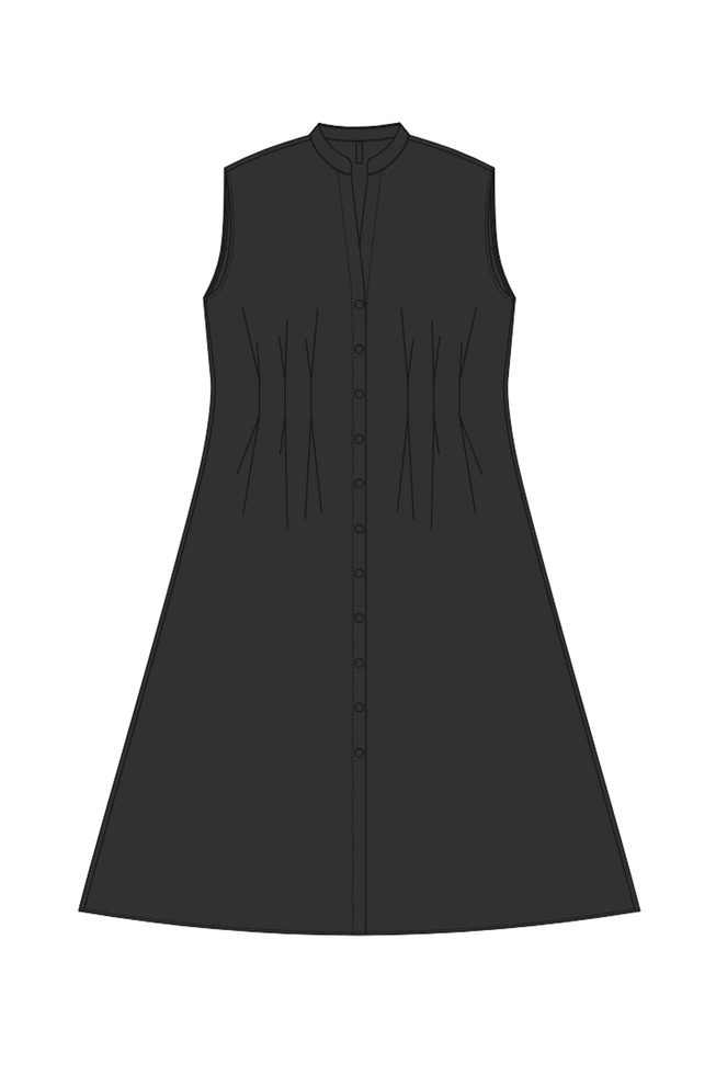 WOMEN'S DRESS L-SU-4937 BLACK