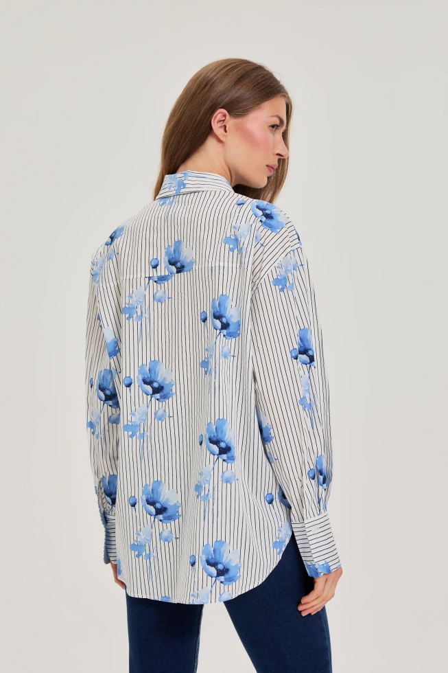 WOMEN'S SHIRT Z-KO-4810 WHITE_BLUE