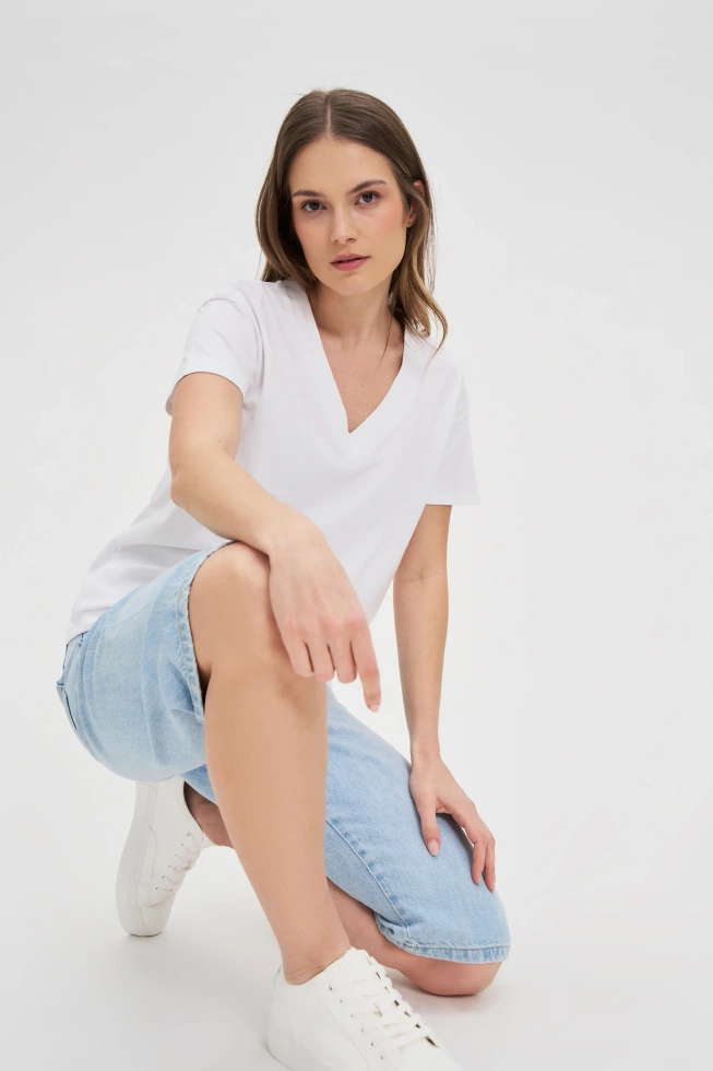 WOMEN'S TSHIRT L-TS-4625 WHITE