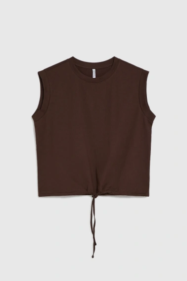 WOMEN'S TOP L-TS-5020 D.BROWN