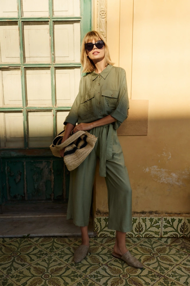 KOSZULA DAMSKA L-KO-4653 OLIVE-pakiet
