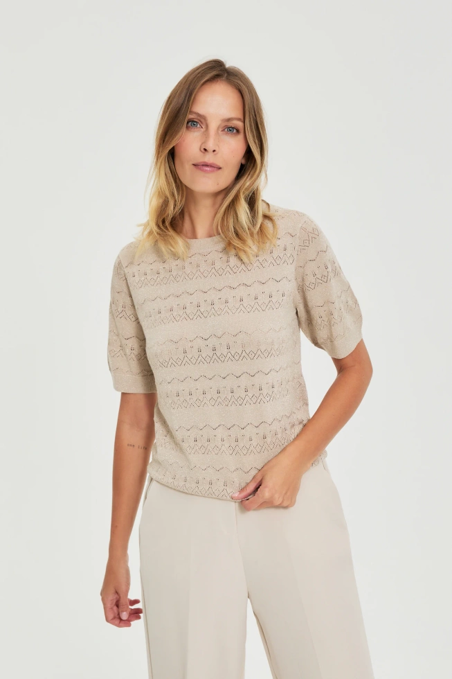 WOMEN'S SWEATER L-SW-4912 L.BEIGE