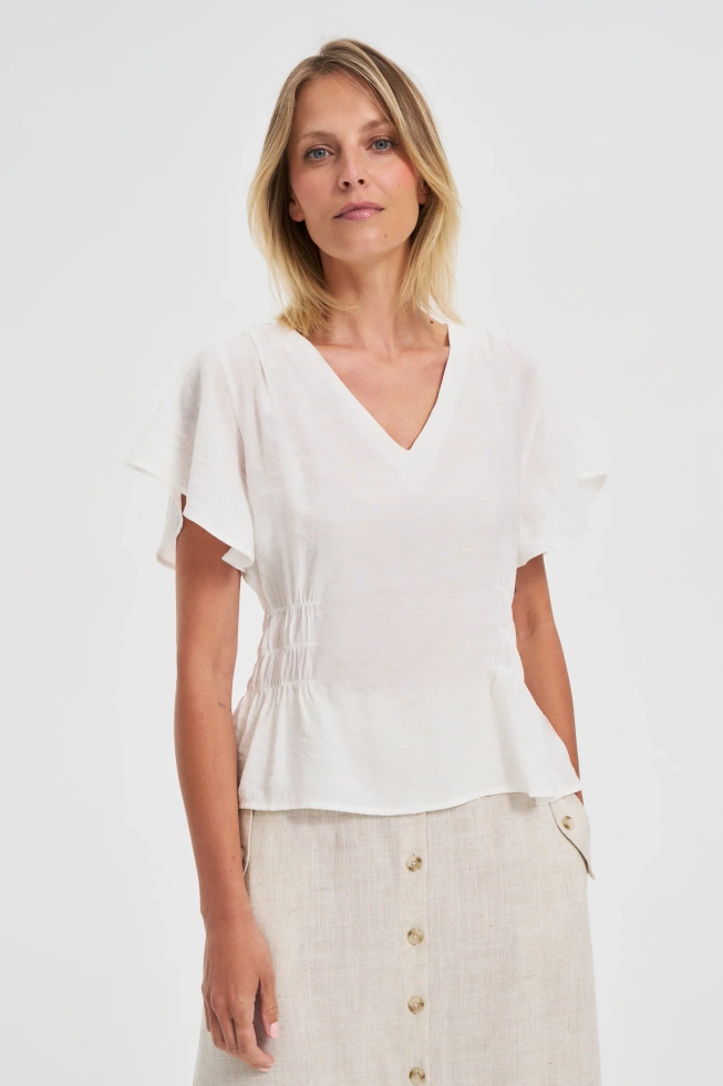 WOMEN'S SHIRT L-KO-4635 OFF WHITE