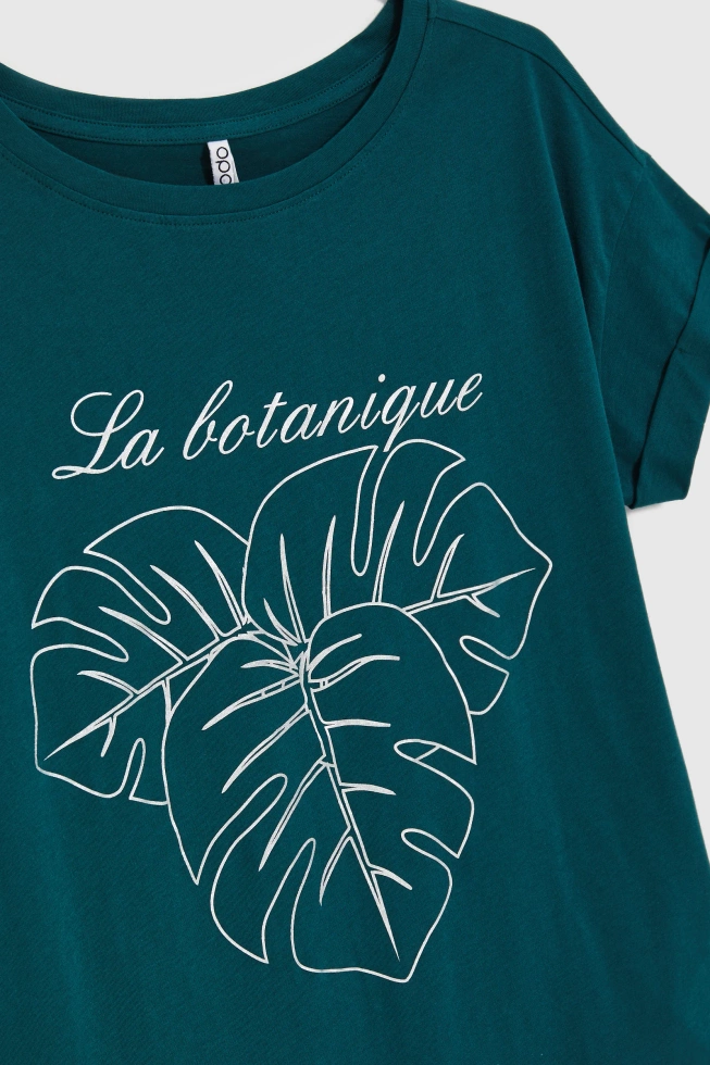 WOMEN'S TSHIRT L-TS-4985 D.GREEN