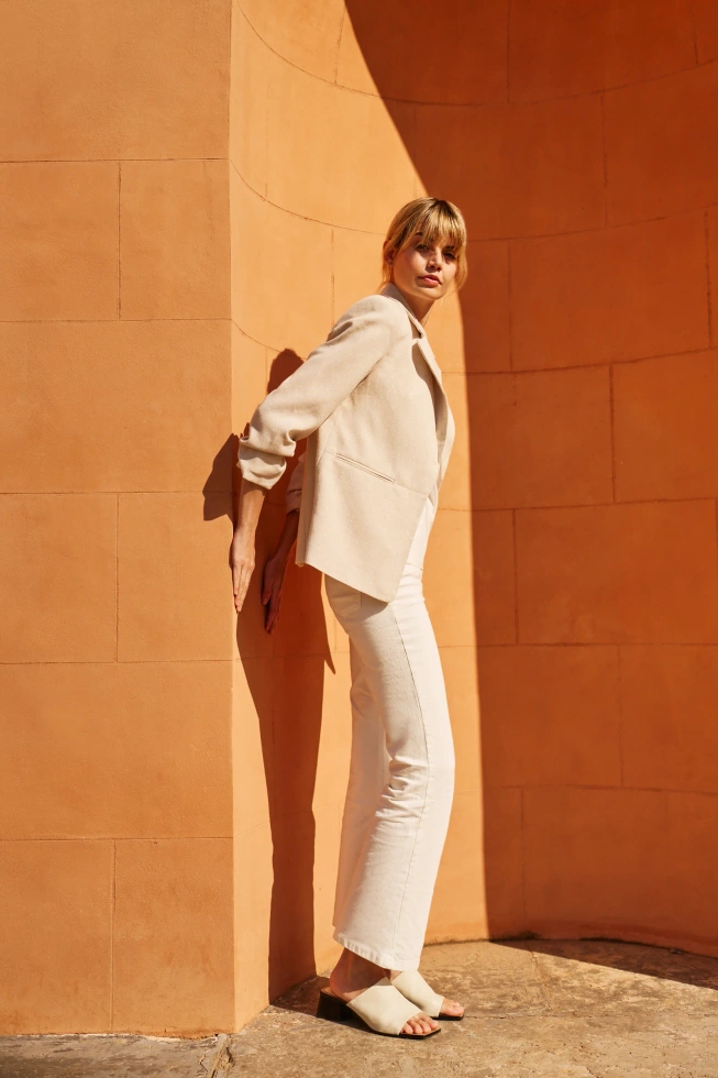 WOMEN'S JACKETS L-MR-4610 OFF WHITE