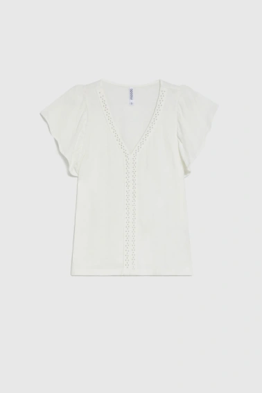 WOMEN'S TSHIRT L-TS-4964 OFF WHITE
