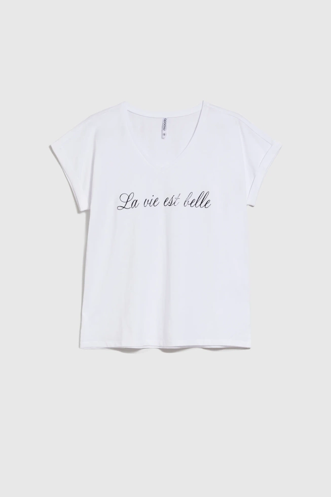 WOMEN'S T-SHIRT L-TS-4731 WHITE