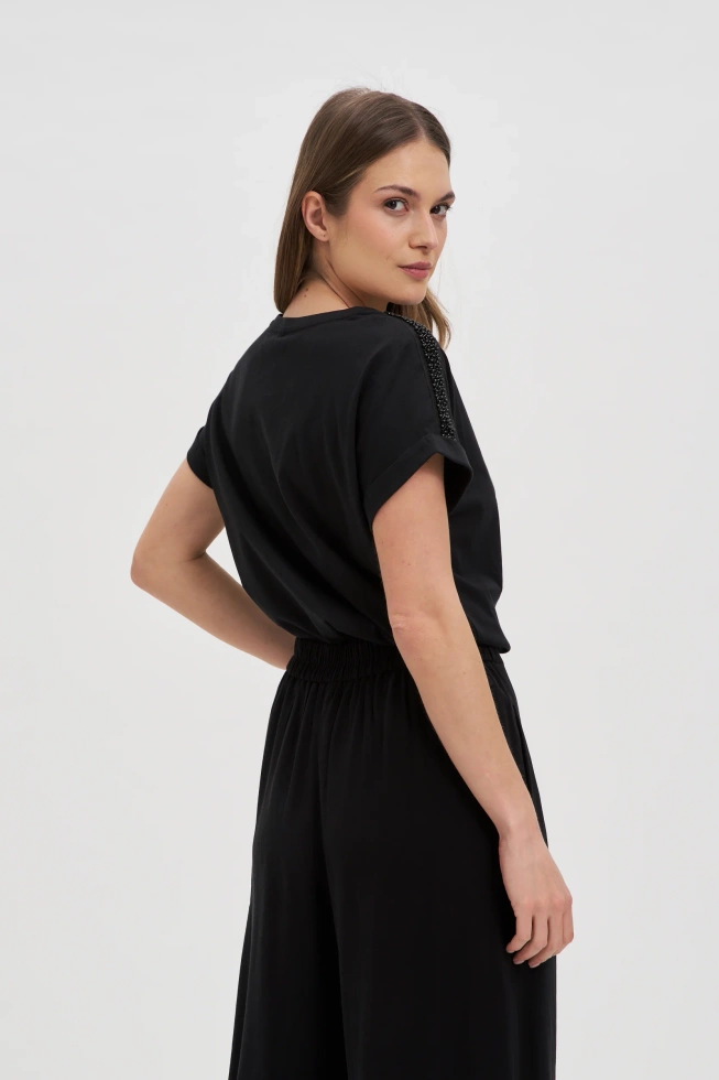 WOMEN'S TSHIRT L-TS-4650 BLACK