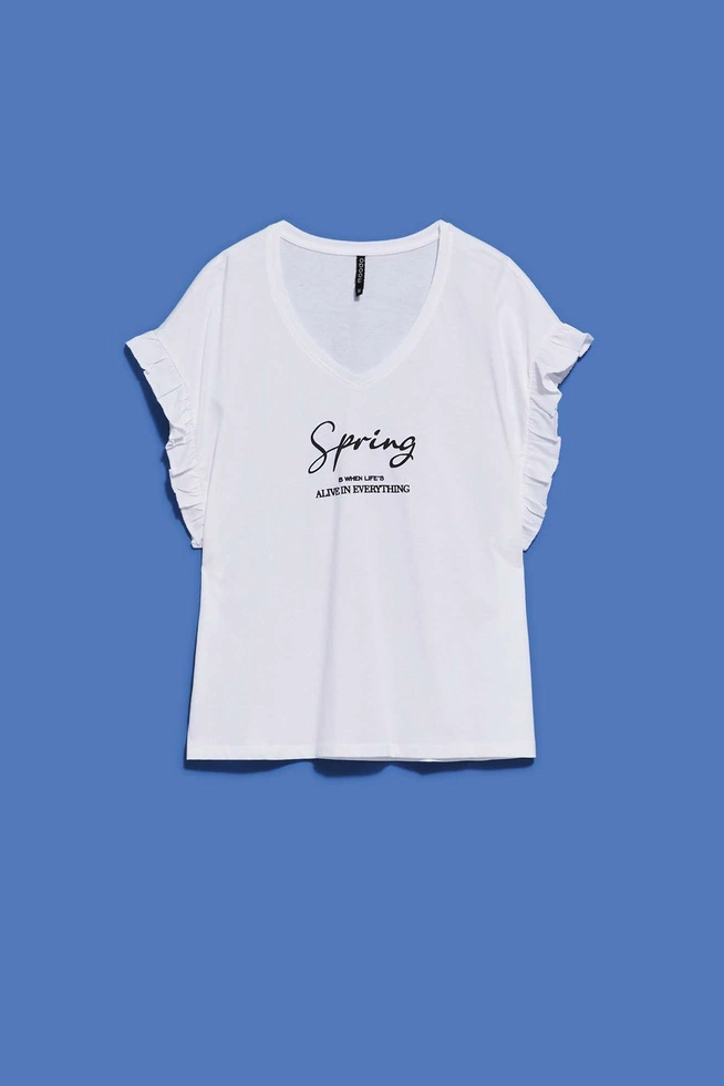 LADIES TSHIRT L-TS-4078 WHITE