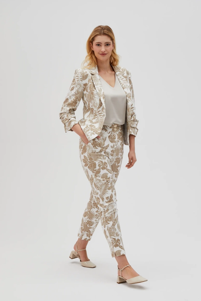 WOMEN'S PANTS L-SP-4603 OFF WHITE