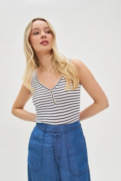 KOSZULKA DAMSKA L-TS-4680 WHITE_NAVY