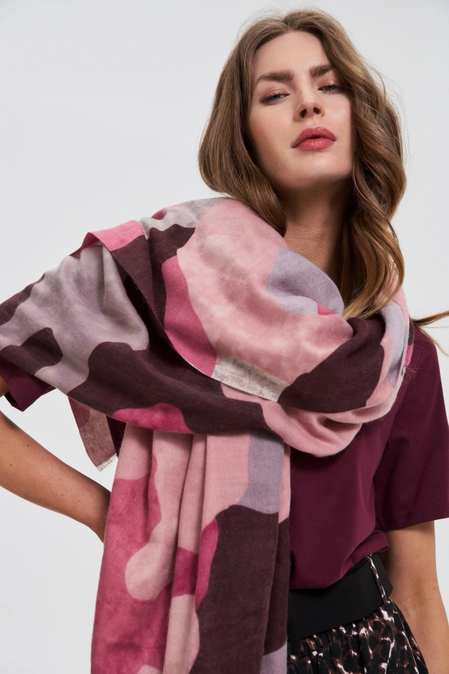 WOMEN'S SCARF Z-SZ-4802 BURGUNDY