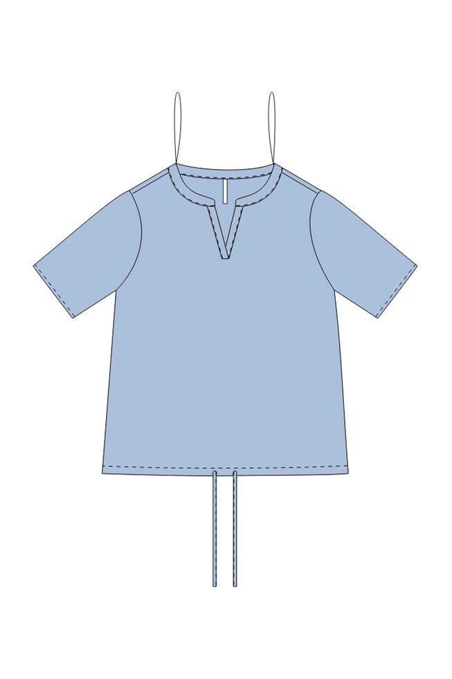 WOMEN'S SHIRT L-KO-4935 L.BLUE