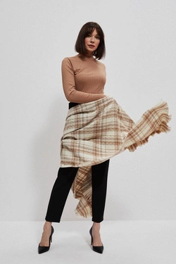 Wide checkered scarf-set