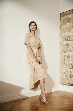 SUKIENKA DAMSKA L-SU-4320 BEIGE