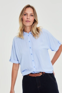 WOMEN'S SHIRT L-KO-4917 L.BLUE