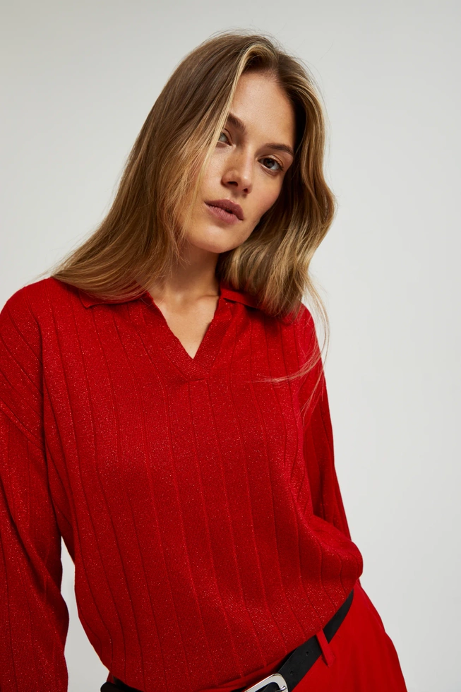 SWETER DAMSKI Z-SW-4558 RED-pakiet