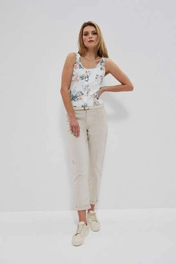 Cotton trousers with a belt