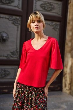 WOMEN'S TSHIRT L-TS-4705 RED