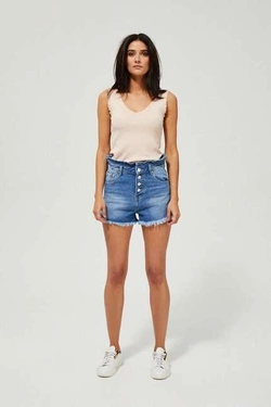 Szorty jeansowe high waist L-SH-3405 BLUE