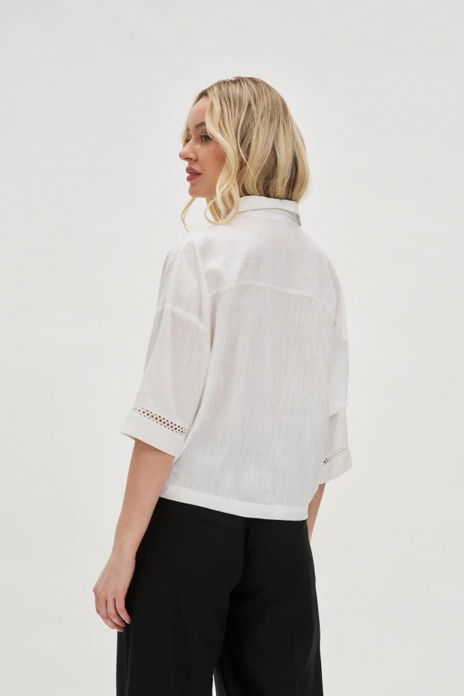 WOMEN'S SHIRT L-KO-4658 WHITE