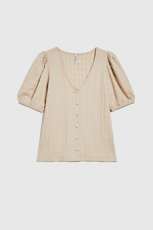 WOMEN'S TSHIRT L-TS-4670 L.BEIGE