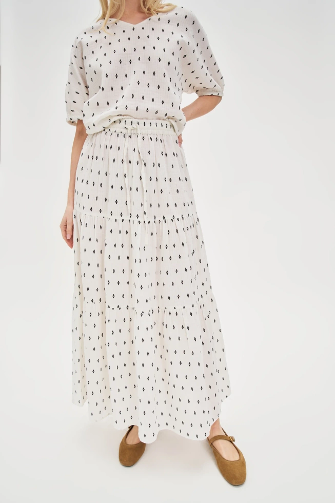 WOMEN'S SKIRT L-SC-4618 OFF WHITE