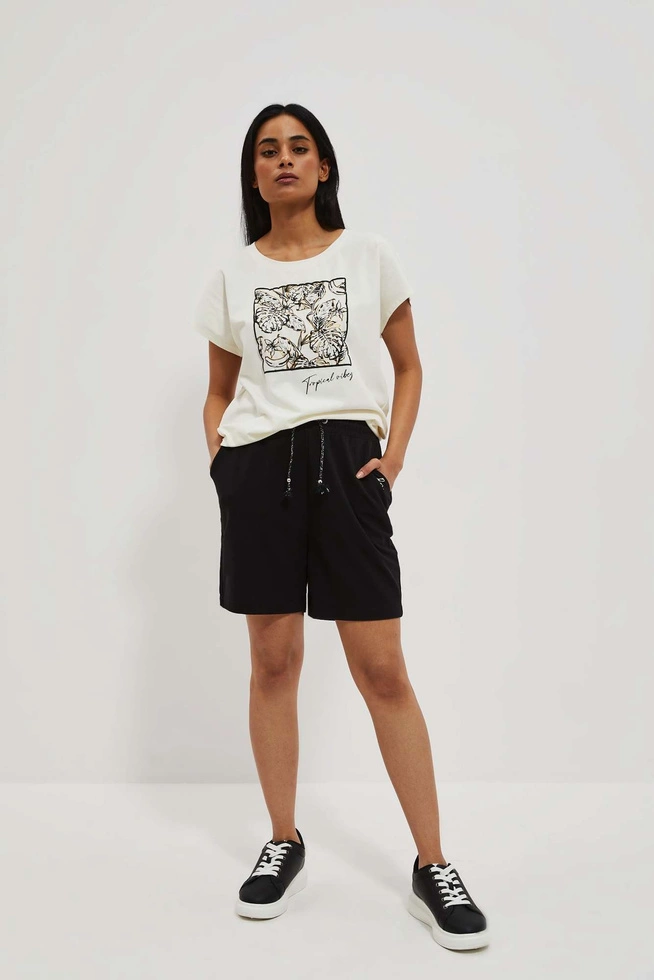 LADIES TSHIRT L-TS-4093 OFF WHITE