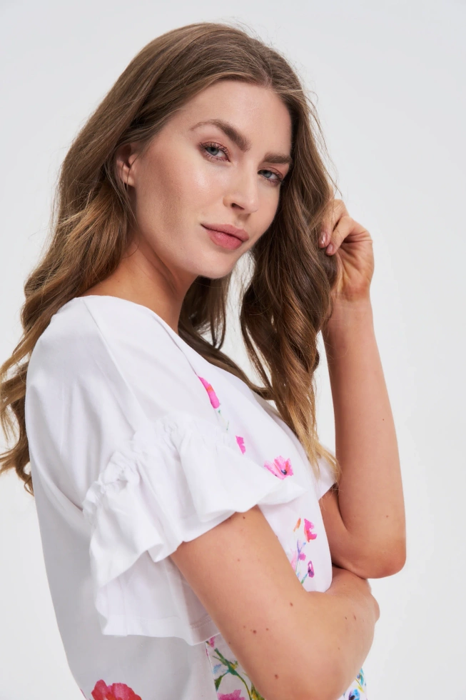 WOMEN'S TSHIRT L-TS-4710 MULTICOLOUR