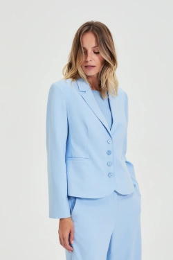 WOMEN'S BLAZER L-MR-4919 L.BLUE