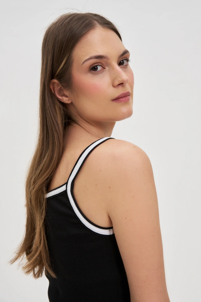 WOMEN'S TOP L-TS-4726 BLACK